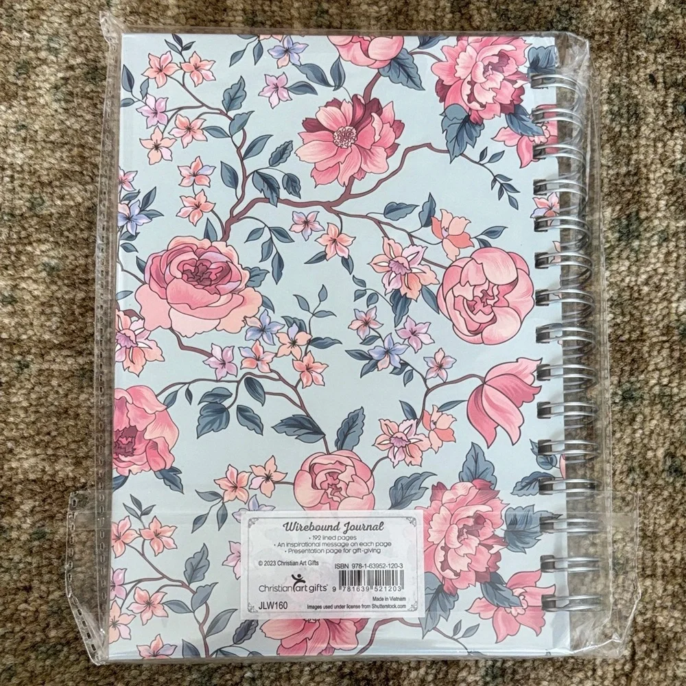 Floral Spiral Notebook - Pink and Blue